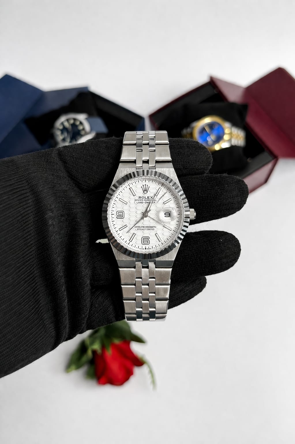 Rolex Inspired Metallic Men's Watch – Elite Edition