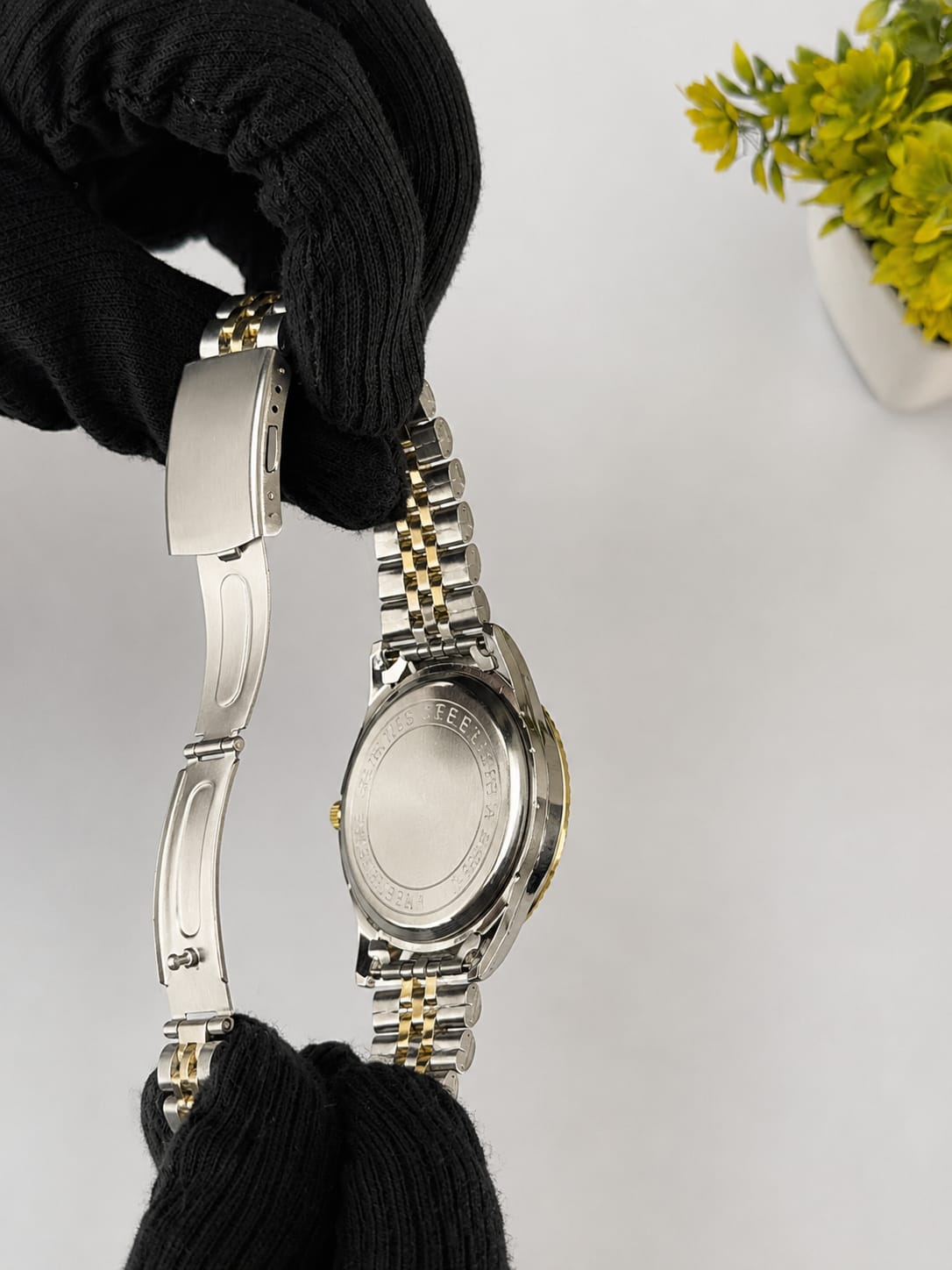 Rolex Day-Date Classic Silver & Gold Watch – Green Roman Dial