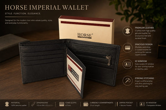 Imperial Horse Genuine Leather Wallet Black
