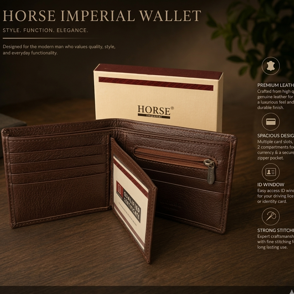 Imperial Horse Genuine Leather Wallet brown