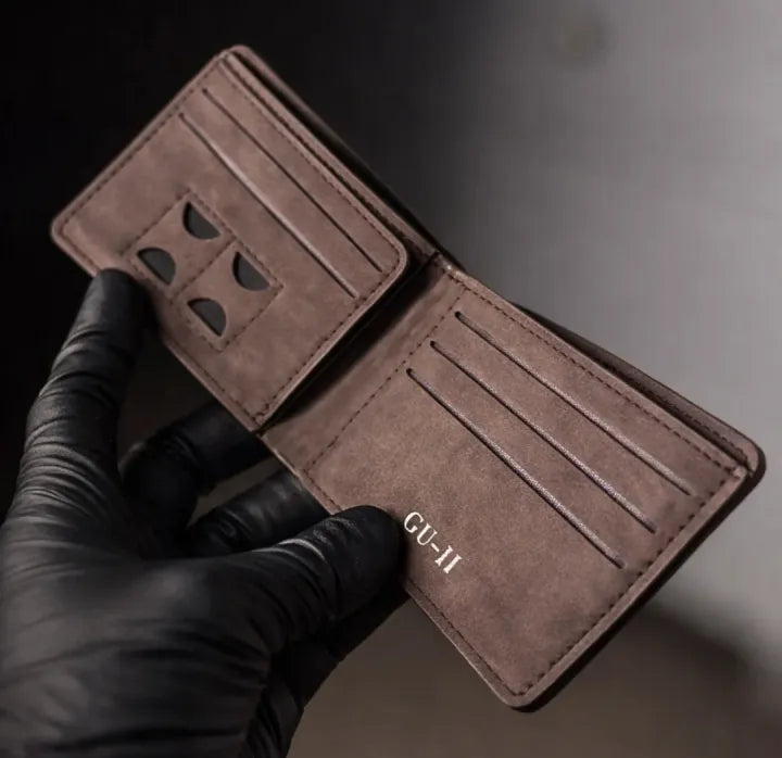 Premium Personalized Men's Bifold Wallet coffee brown color