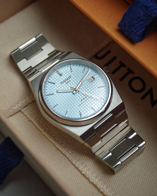 Tissot

Tissot Prx powermatic 80 Ice blue dial