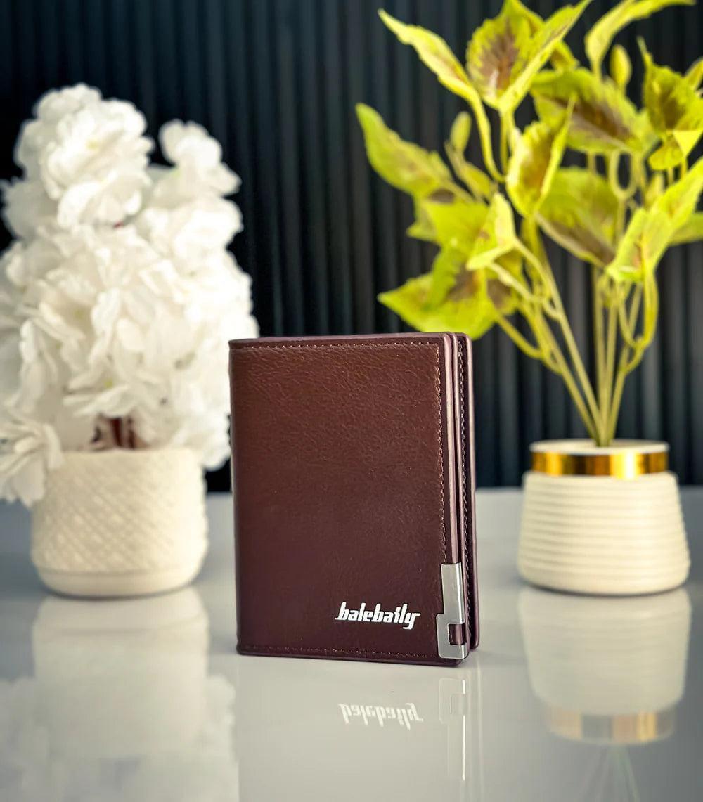 Baellerry Brown-Slim Premium Leather Wallet – Minimalist & Everyday Carry